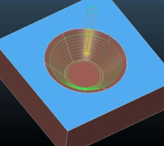 Fig. 1: Single point incremental sheet forming In the present work, a single point incremental sheet metal forming process was performed on a CNC machining center, for three different tool geometries.
