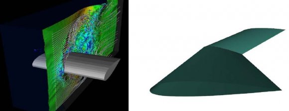 Figure 2 : Visualization of vortex flow past an aircraft