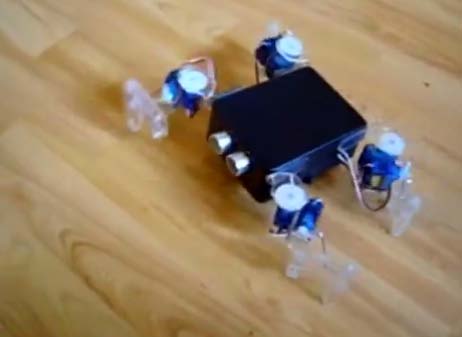 Figure 2.11 : 3D-Unit module v. Molecule (1998) The Molecule (McGray etal, 1998) is a robot based on 3D lattice. The modules comprised of two atoms connected by a bond while the modules are connected by electromagnets. Figure below shows the picture of molecule robot that was created[10,11].