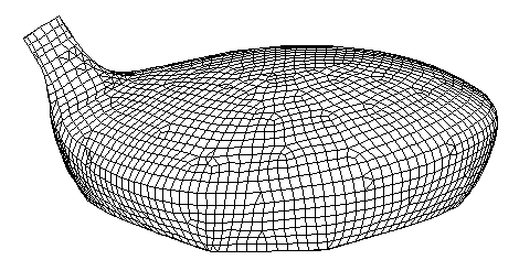 Fig.1: Analysis model and original shape of golf clubhead