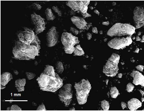 Figure 2: The X-ray diffraction analysis of the rock head sample