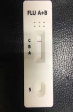 Figure 1 illustrates the procedures for taking an RIDT: (a) Collect the patient's nasopharyngeal specimen through a swap, b. Flush it in a solvent provided by the manufacturer, c. Suck up the fluid using a pipette, then drop it to a specified place on the test pad.