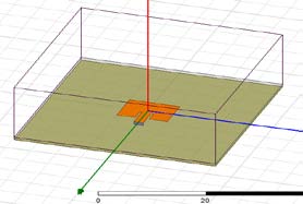 39 ? 0.61 ?? ?? ?? Substituting ?? 0 = 50? , ? = 31???? (0.79mm) and ?? ?? = 3.66,?? ?? ? 1.73???? Step Calculation of the inset (feed) gap (g): The feed gap (notch width) in millimeters is computed based on equation given in Matin and Sayeed (2010) as: g = 4.65 × 10 ?18 ??ð??"ð??" ?? ? 2?? ??ð??"ð??"ð??"ð??" Substituting ?? = 3 × 10 11 ????/??, ð??"ð??" ?? = 10 ?????? and ?? ??ð??"ð??"ð??"ð??" = 3.28,g = 0.55???? Determination of the feed length (?? ð??"ð??" ):