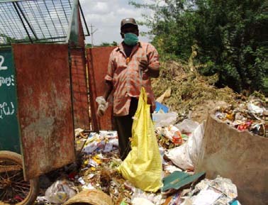 Figure 9 : Recyclable waste collected by rag pickers.