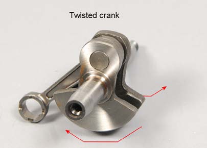 Figure 12 : Meshing of crankshaft with triangular shape of elements