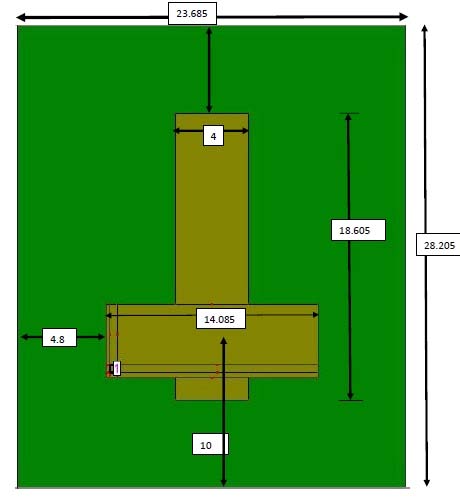 i. Simulating and Testing Results of H Shape Micro strip Patch AntennaA prototype of the antenna has been tested by IE3D simulator, with the above given geometrical dimensions of the patch. The simulation returns loss of this antenna is presented in figure for two different distances.