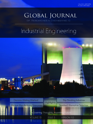 GJRE-G Industrial: Volume 13 Issue G5