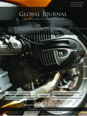 GJRE-B Automotive Engineering: Volume 24 Issue B1