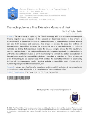 Thermoimpulse as a True Extensive Measure of Heat