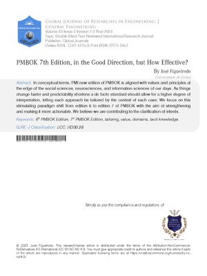 PMBOK 7th Edition, in the Good Direction, but How Effective?