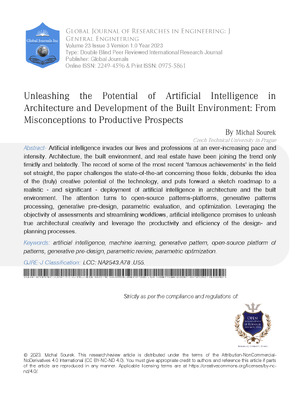 Unleashing the Potential of Artificial Intelligence in Architecture And Development of the Built Environment: From Misconceptions to Productive Prospects