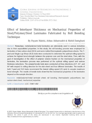 Effect of Interlayer Thickness on Mechanical Properties of Steel/Polymer/Steel Laminates Fabricated by Roll Bonding Technique