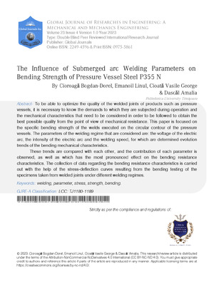 The Influence of Submerged Arc Welding Parameters on Bending Strength of Pressure Vessel Steel P355 N
