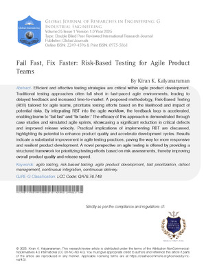 Fail Fast, Fix Faster: Risk-Based Testing for Agile Product Teams